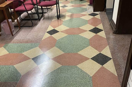 Patterned Terrazzo Design